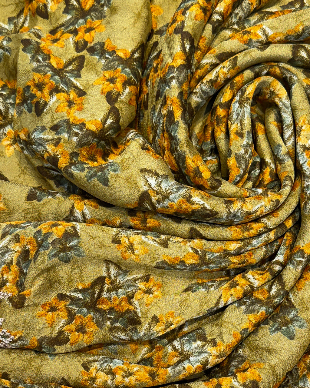 Premium Chiffon Saree with Embroidery Border – Mustard Yellow