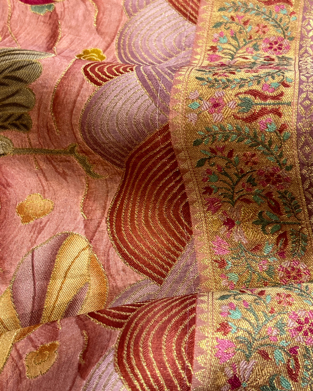 Pink Dola Silk Saree with Exquisite Zardosi Work