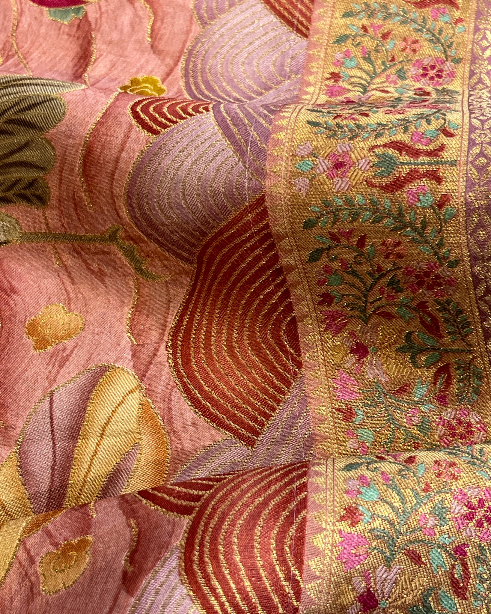 Pink Dola Silk Saree with Exquisite Zardosi Work