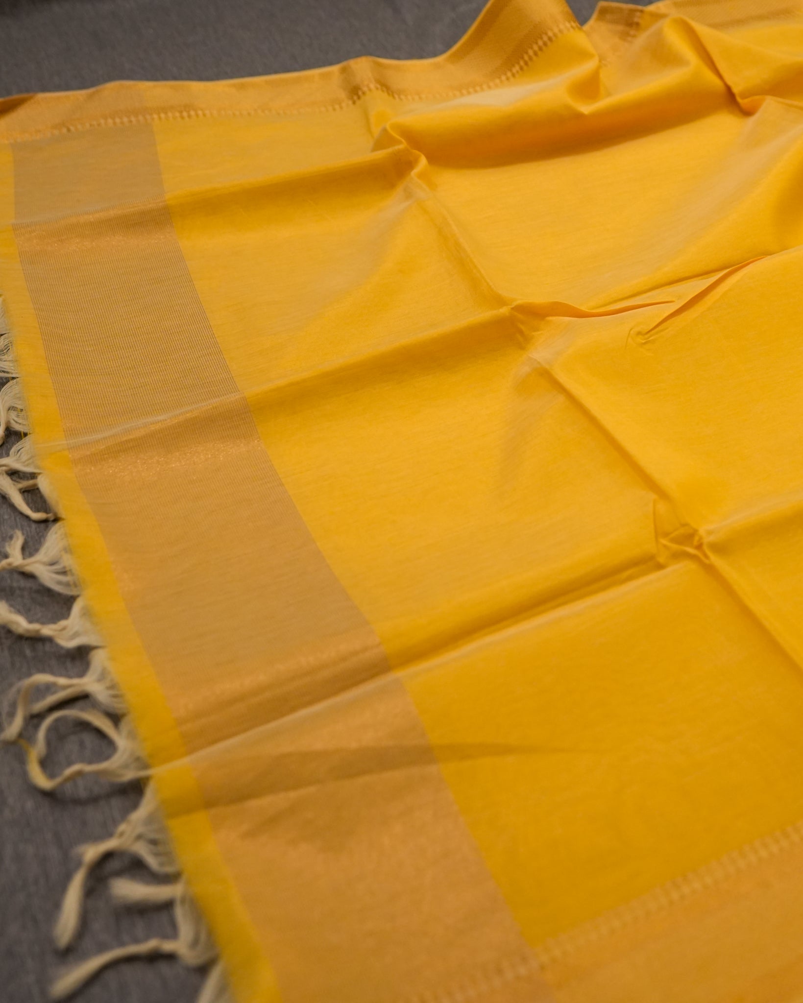 Yellow Mangalagiri Handloom Dupatta