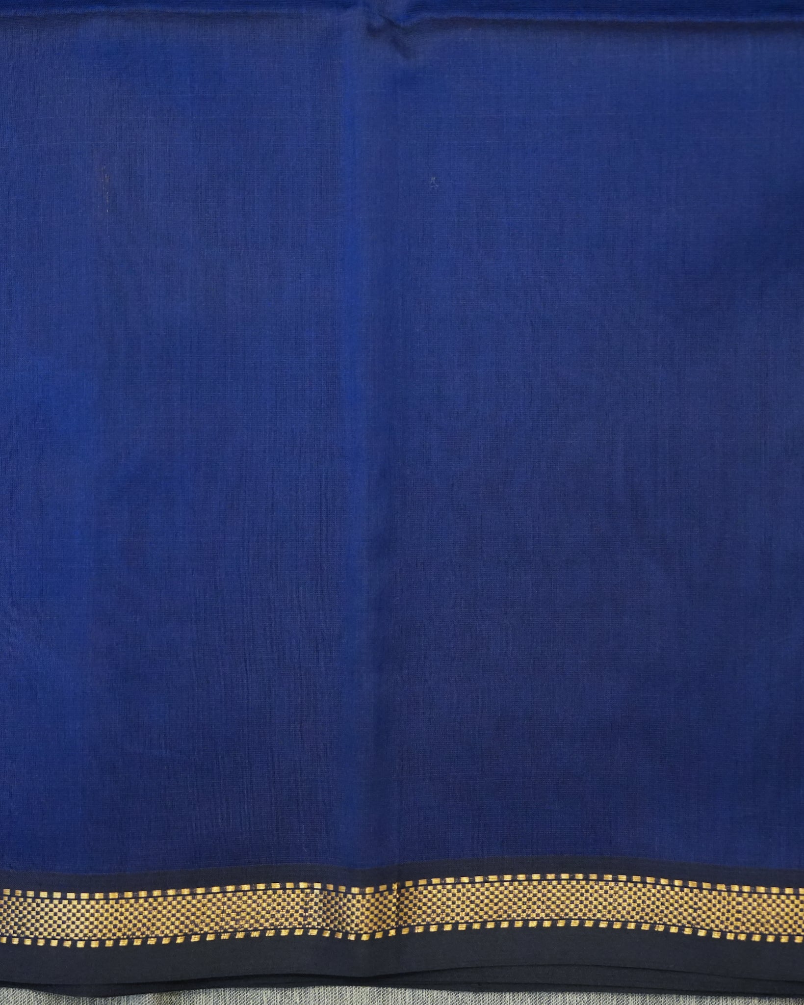 Dark Blue Woven Pure Silk Cotton Maheshwari Saree