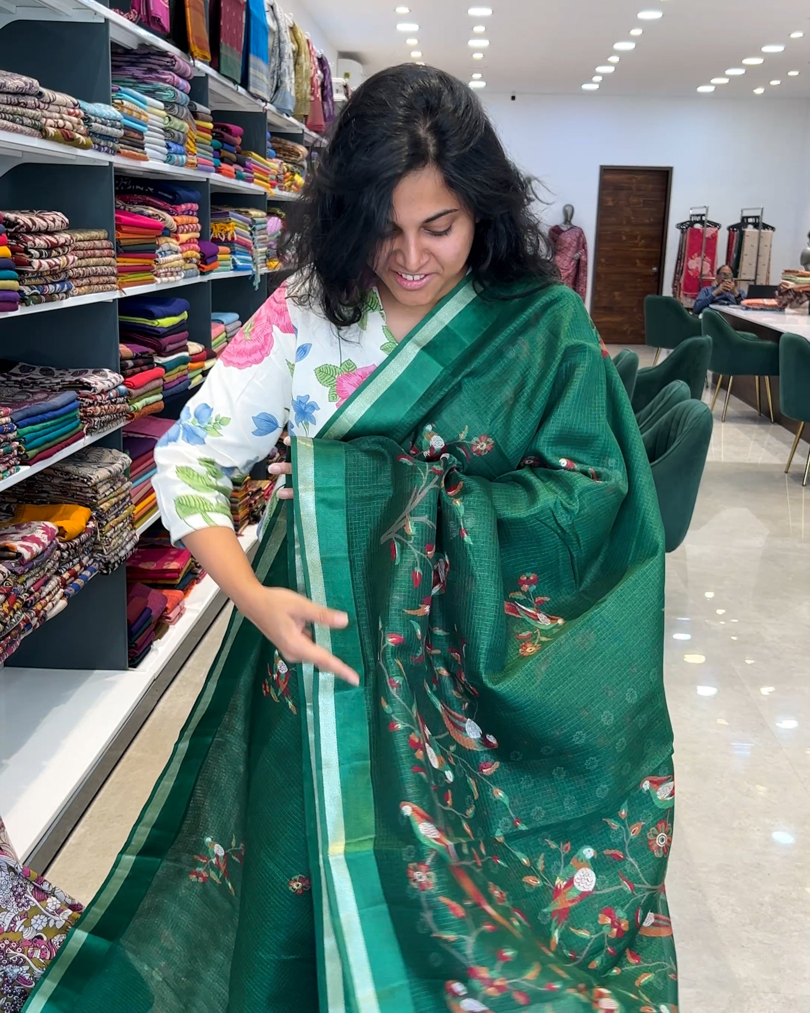 Kota Fancy Saree with Bird Design