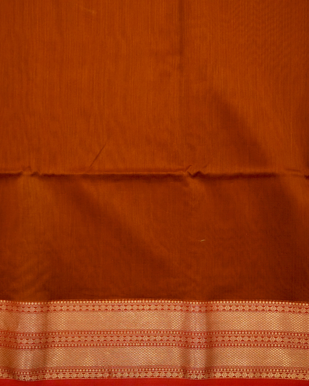 Rust Orange Woven Pure Silk Cotton Maheshwari Saree