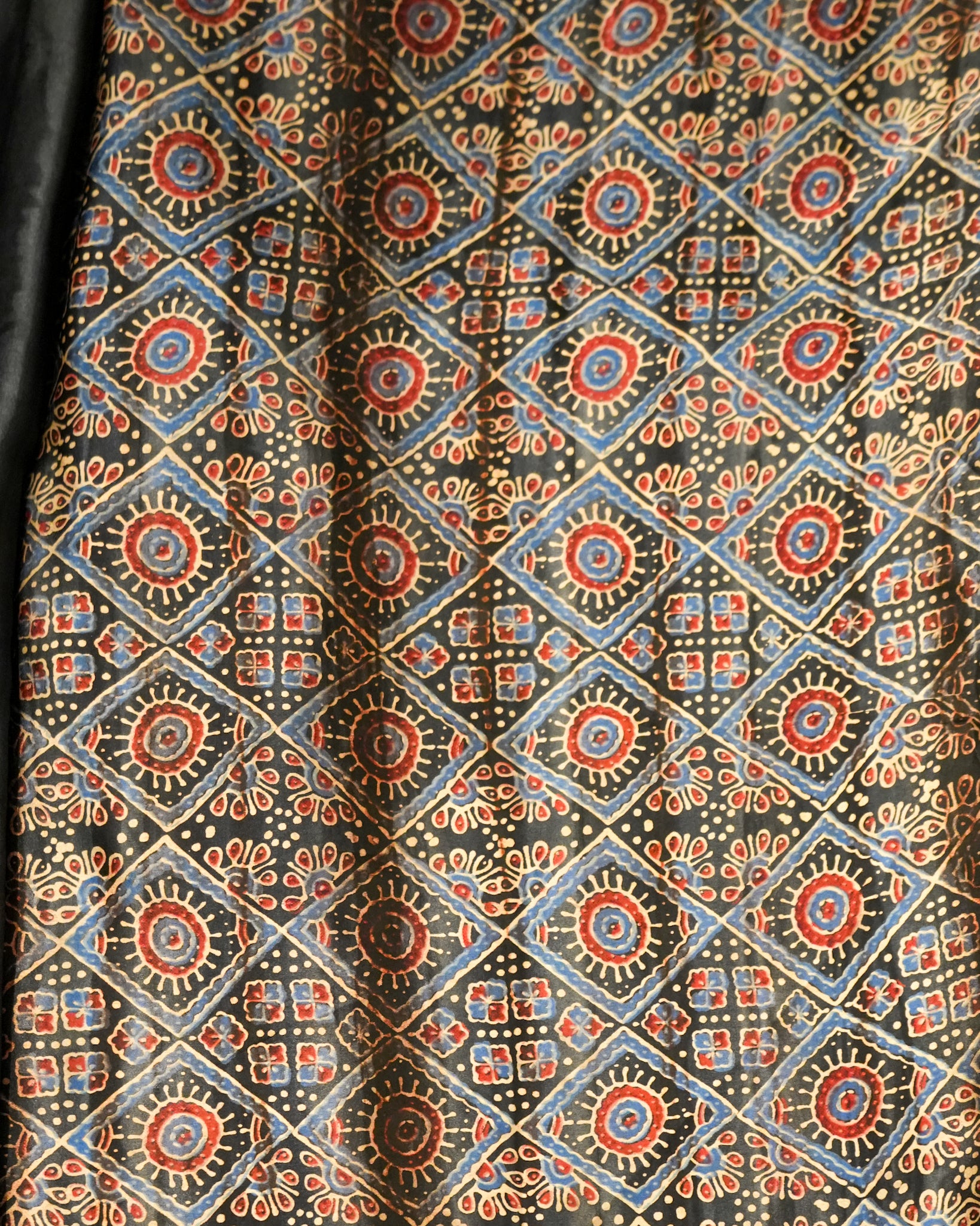 Premium Semi Modal Silk Saree in Gray with Shibori & Ajrakh Print