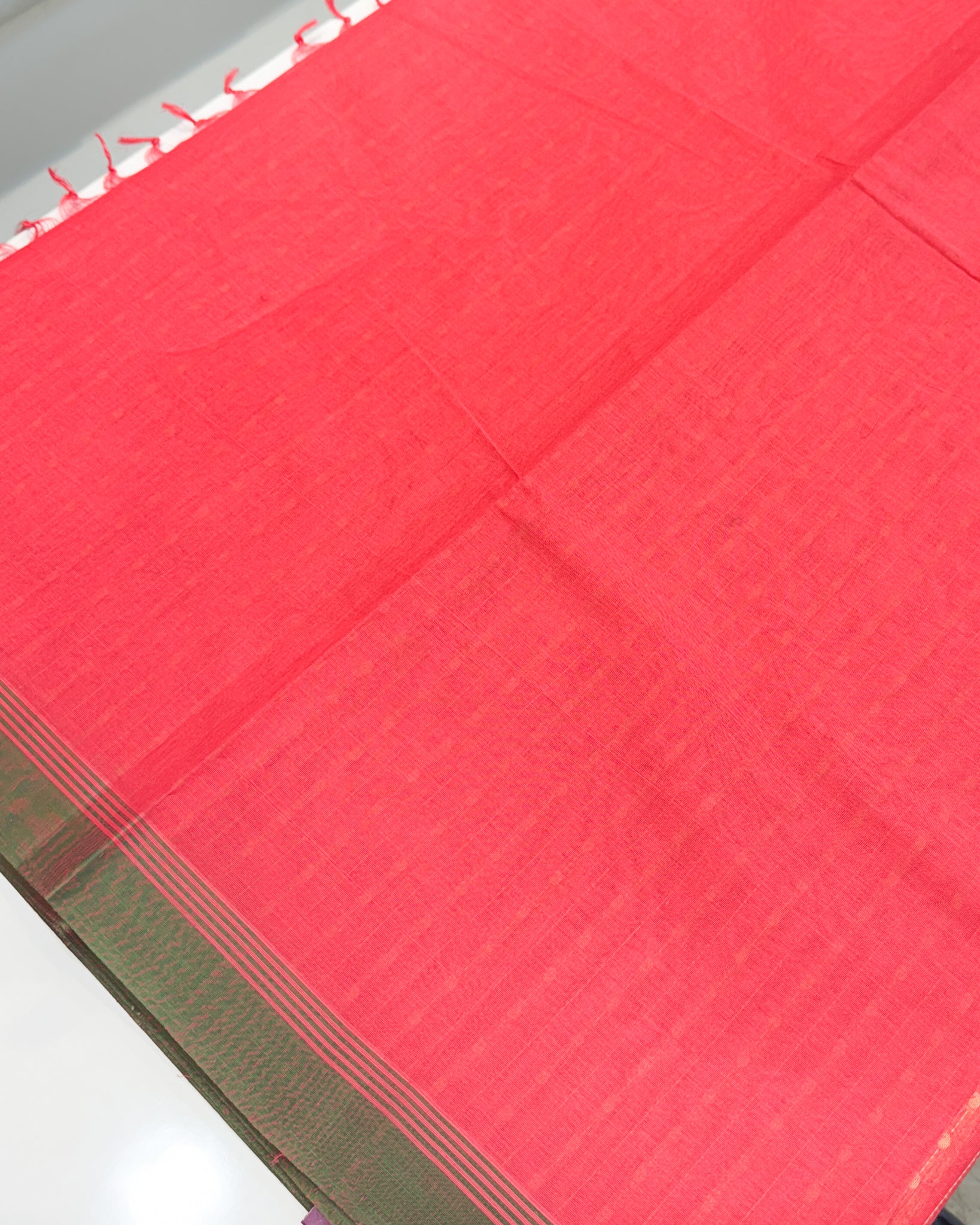 Kanchi Cotton Pink Saree with Mango Line Buttas Thread Work