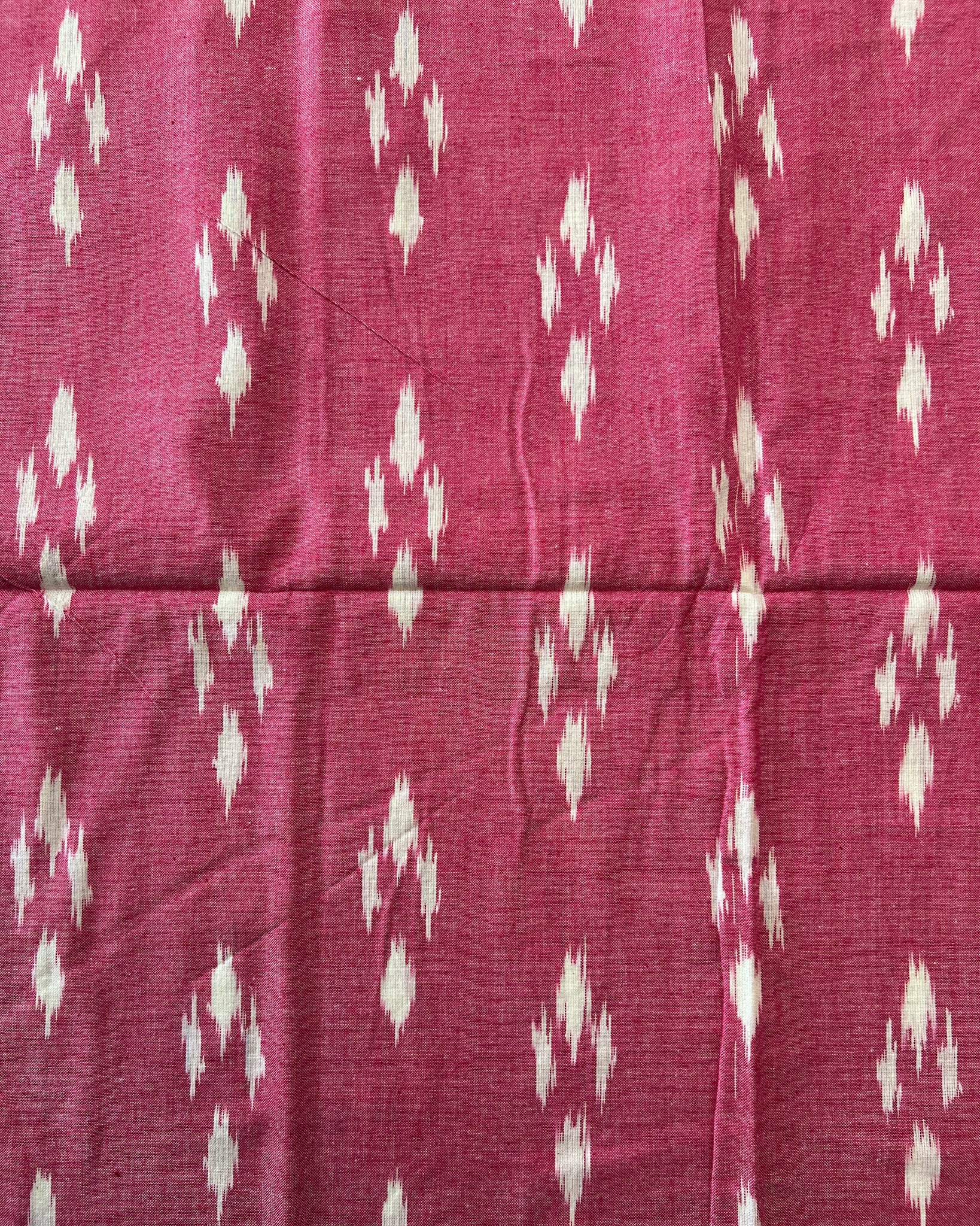 Single Ikkat Cotton Dress Material 3-Piece Pink