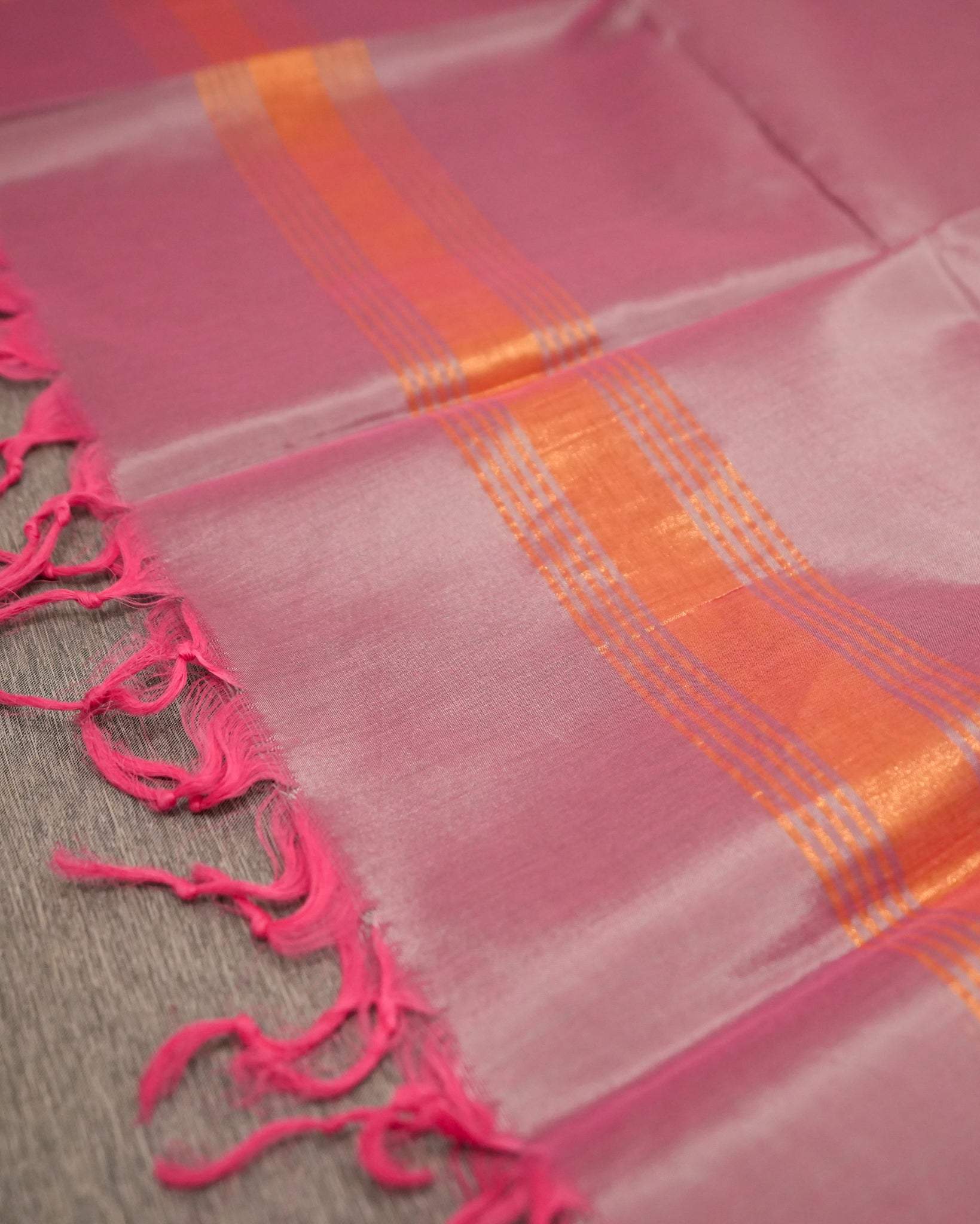 Pink Mangalagiri Handloom Dupatta