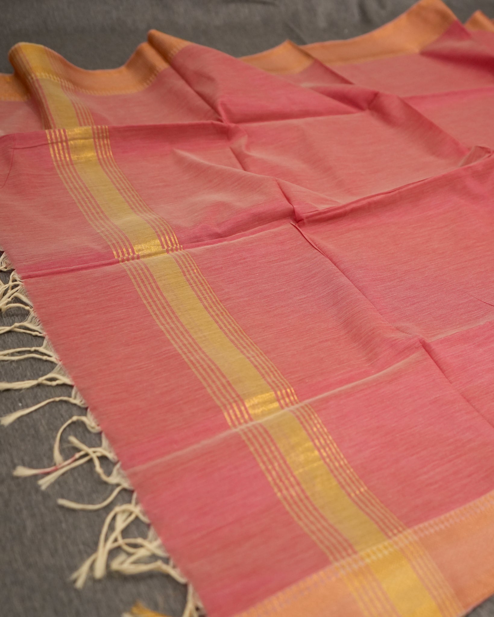 Pink Mangalagiri Handloom Dupatta