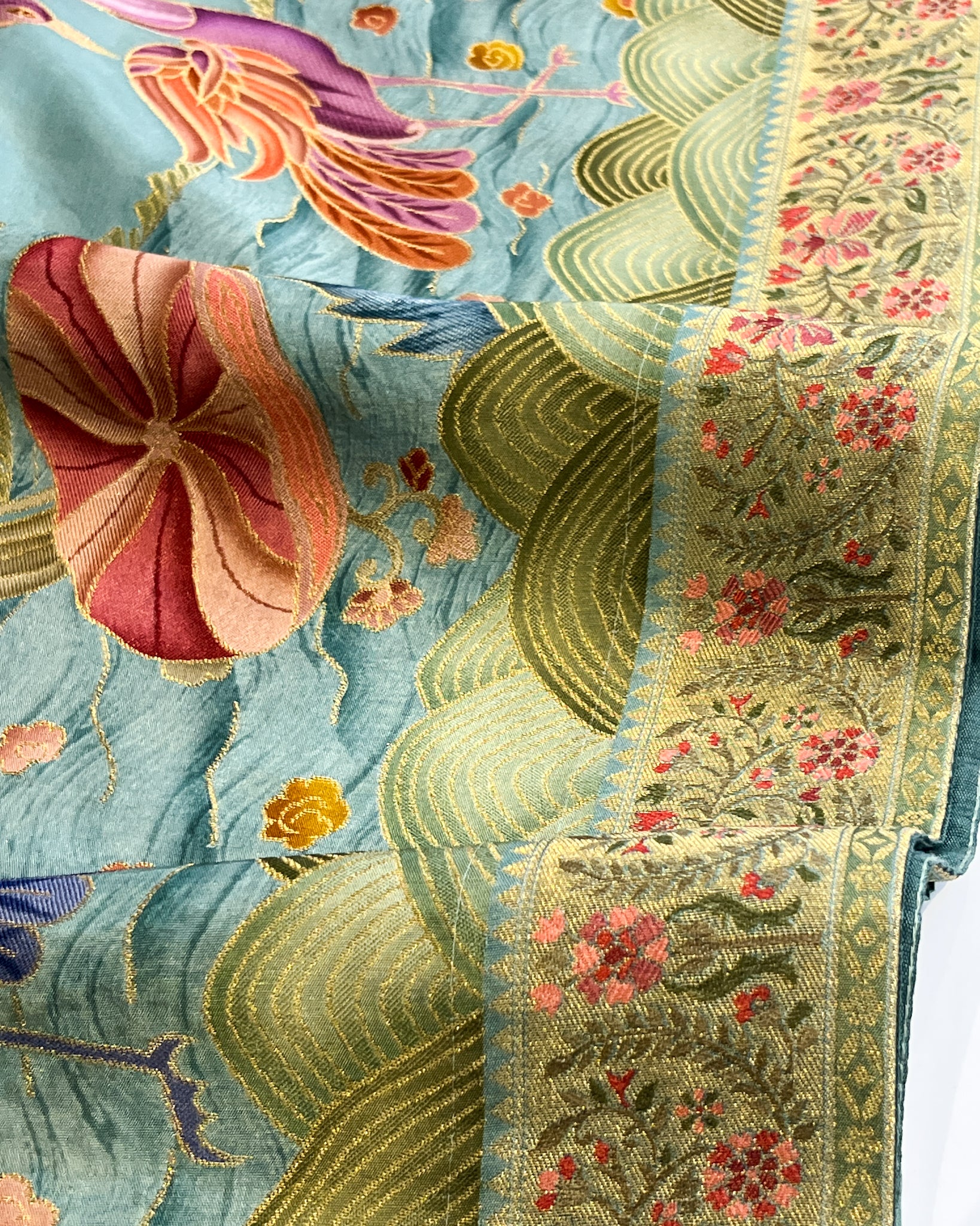 Blue Dola Silk Saree with Exquisite Zardosi Work