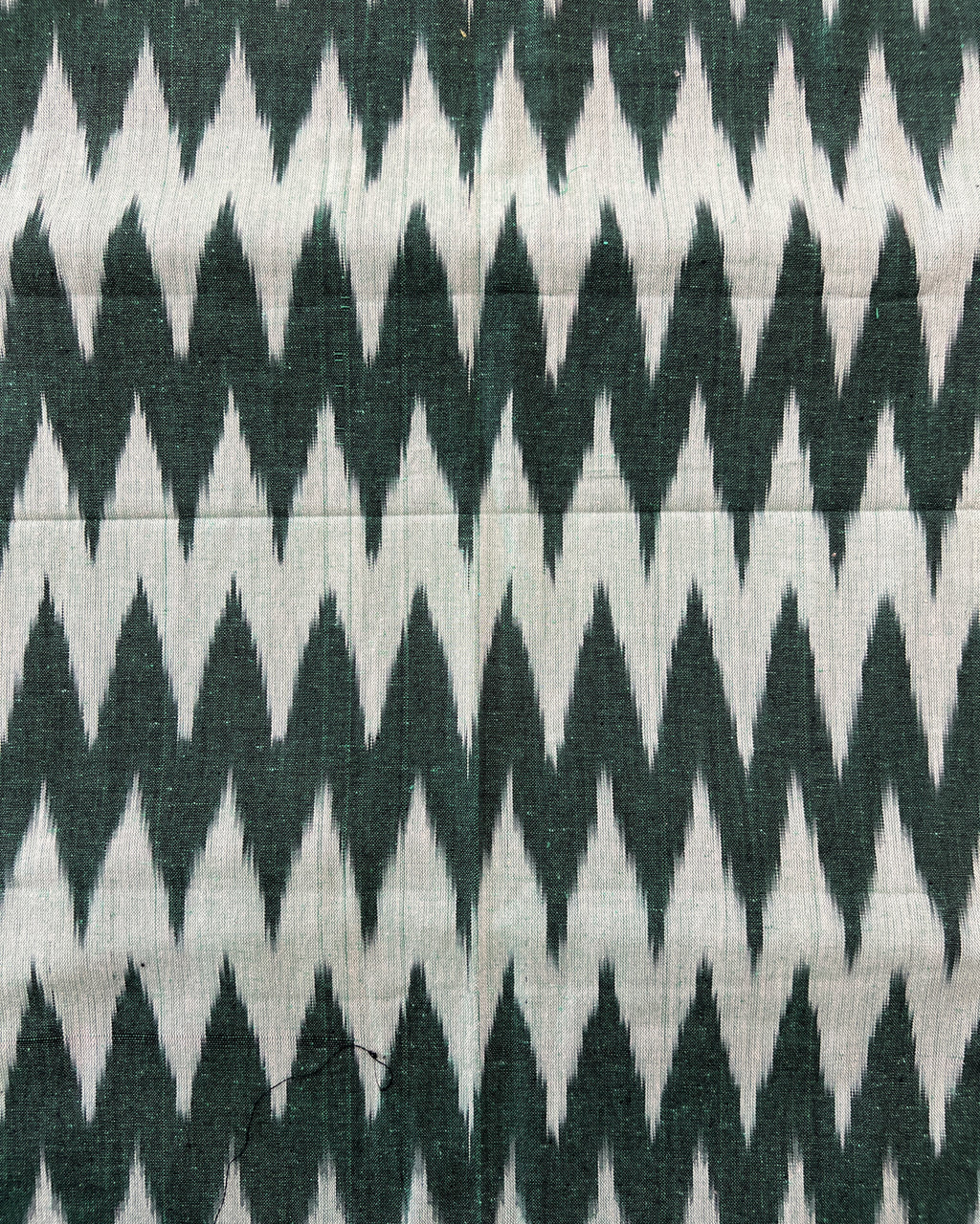 Single Ikkat Cotton Dress Material 3-Piece Black/Green