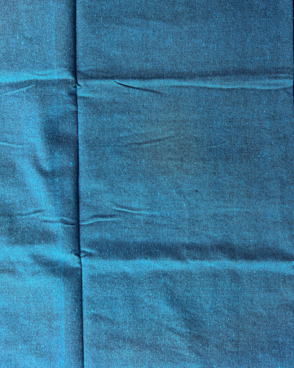 Single Ikkat Cotton Dress Material 3-Piece Black/Blue